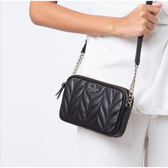 kate spade Handbags - KATE SPADE | Briar Lane Quilted Kendall Black & Gold Crossbody Wallet Purse